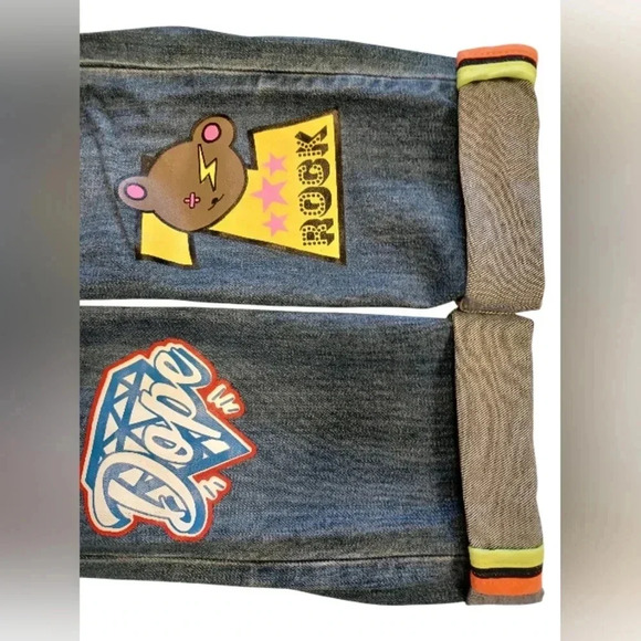 Lala Bobo EUC Low Rise Skinny Graphic Jeans  Size 25 - Picture 9 of 13